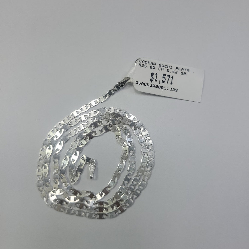 CADENA GUCHI PLATA .925 60 CM 5.42 GR (NUEVO)
