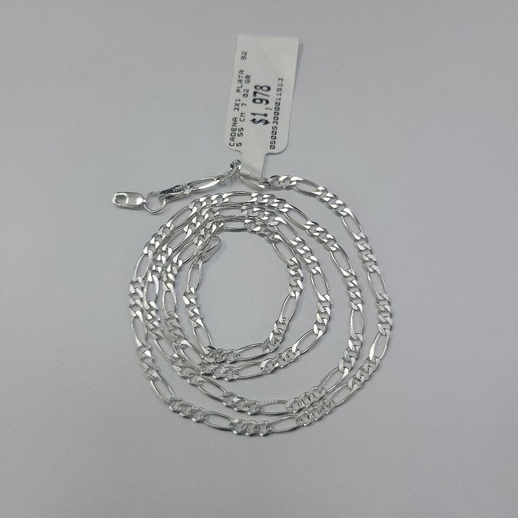 CADENA 3X1 PLATA .925 55 CM 7.02 GR (NUEVO)