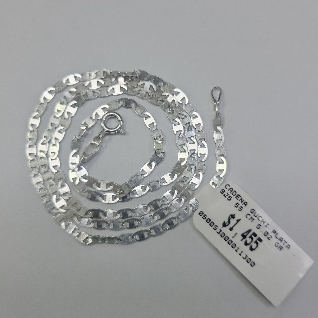 CADENA GUCHI PLATA .925 55 CM 5.02 GR (NUEVO)