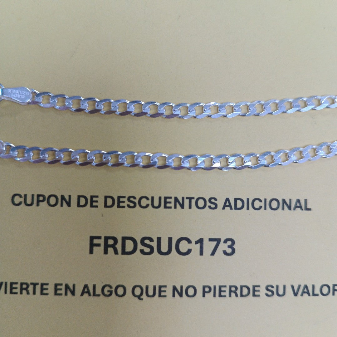 PULSERA BARBADA PLATA .925 21 CM 4.3 GR (NUEVO)