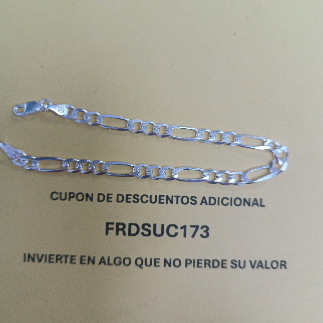 PULSERA 3X1 PLATA .925 18 CM 5.53 GR (NUEVO)