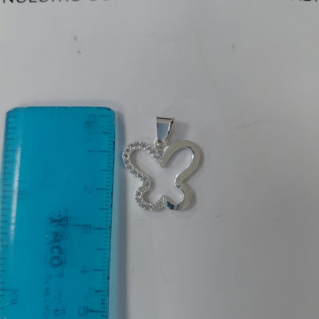 DIJE MARIPOSA C/CIRCONIAS PLATA .925 2.3 GR (NUEVO)