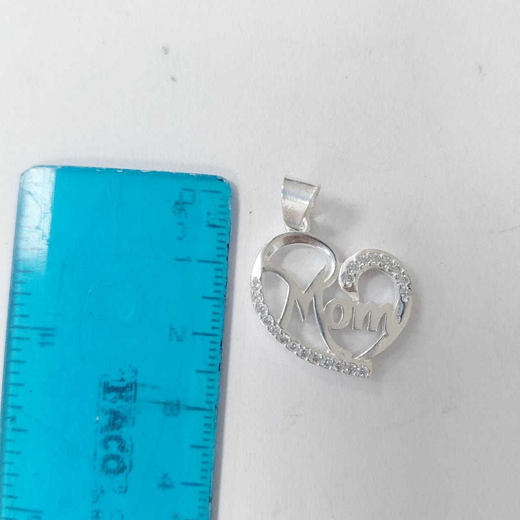 DIJE CORAZON C/CIRCONIAS PLATA .925 3.1 GR (NUEVO)