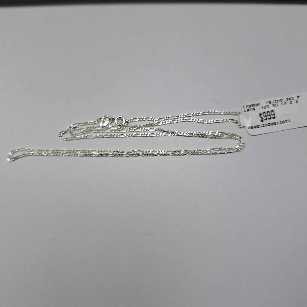 CADENA TEJIDO 3X1 PLATA .925 55 CM 2.2 GR (NUEVO)