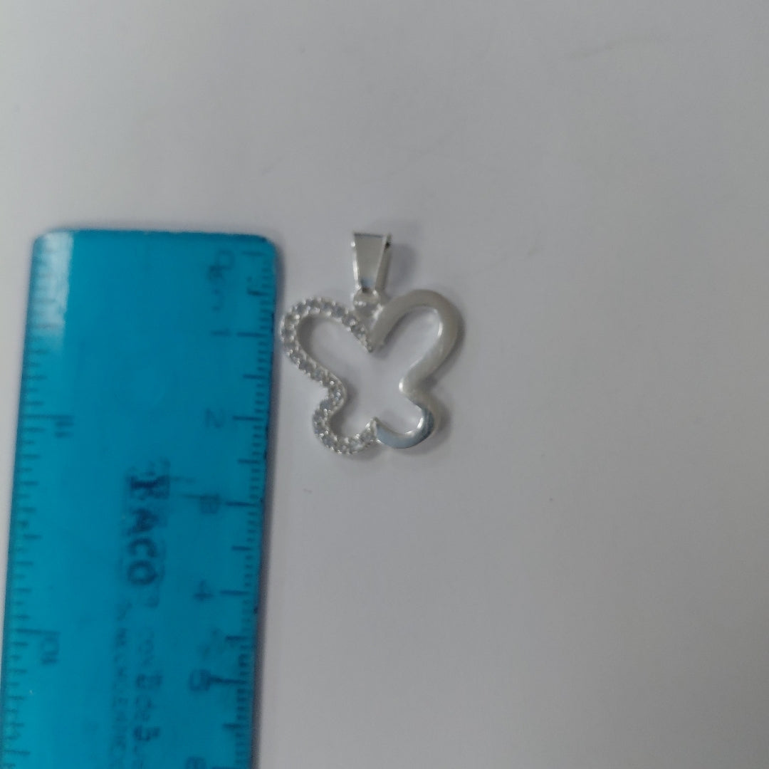 DIJE MARIPOSA C/CIRCONIAS PLATA .925 2.3 GR (NUEVO)