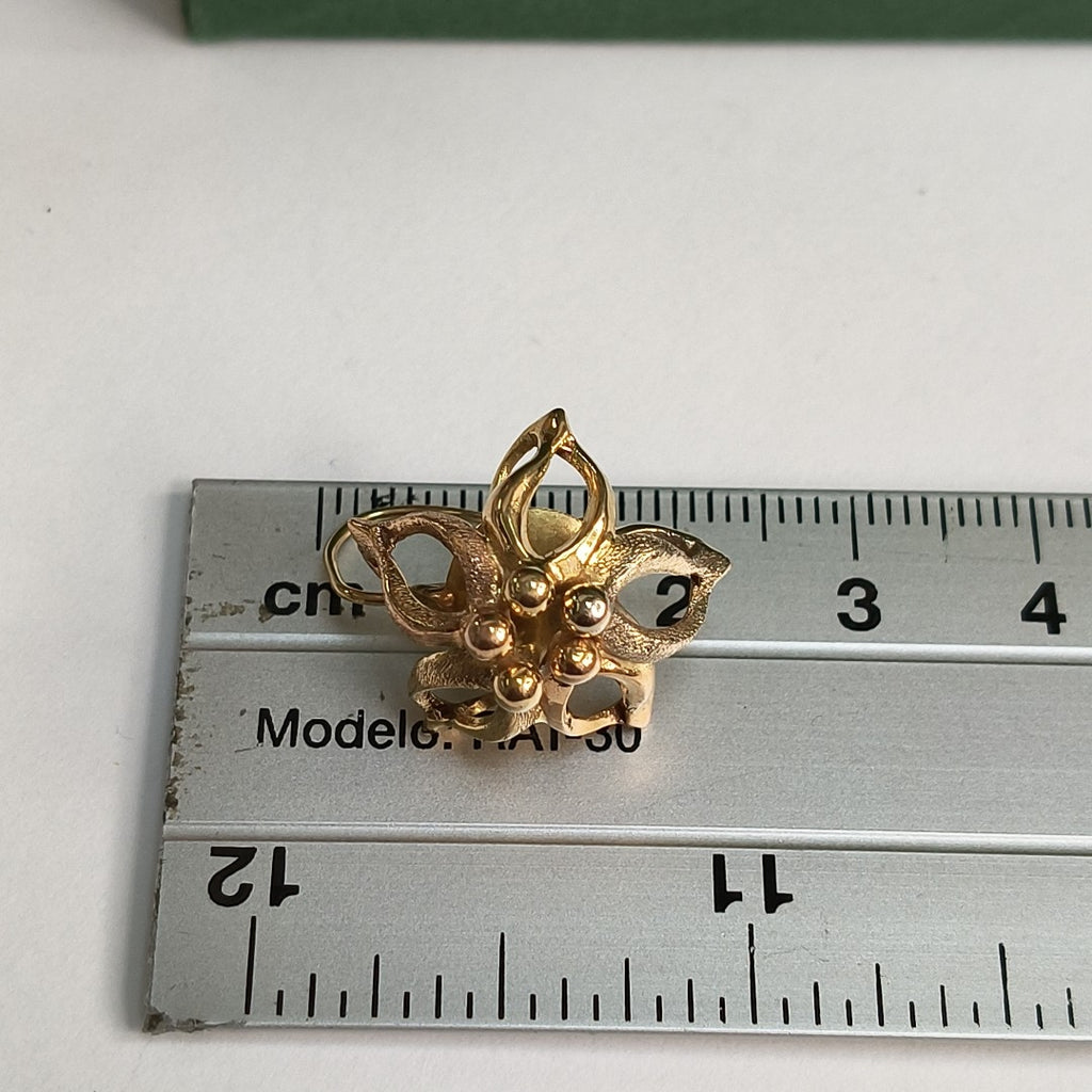 ARETES PAR ORO, ORO COMBINADO 14 K 8.4 GRMS (SEMINUEVO)