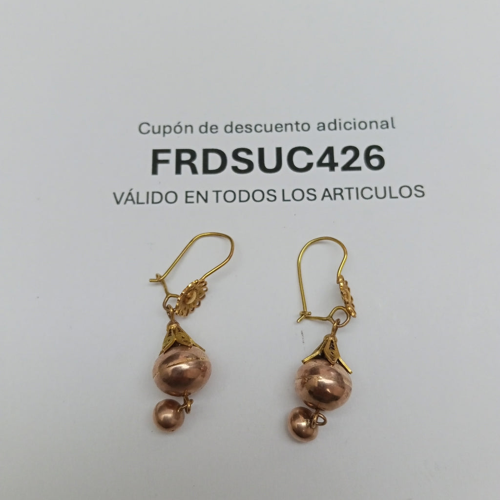 ARETES PAR ORO 8 K 2.4 GRMS (SEMINUEVO)