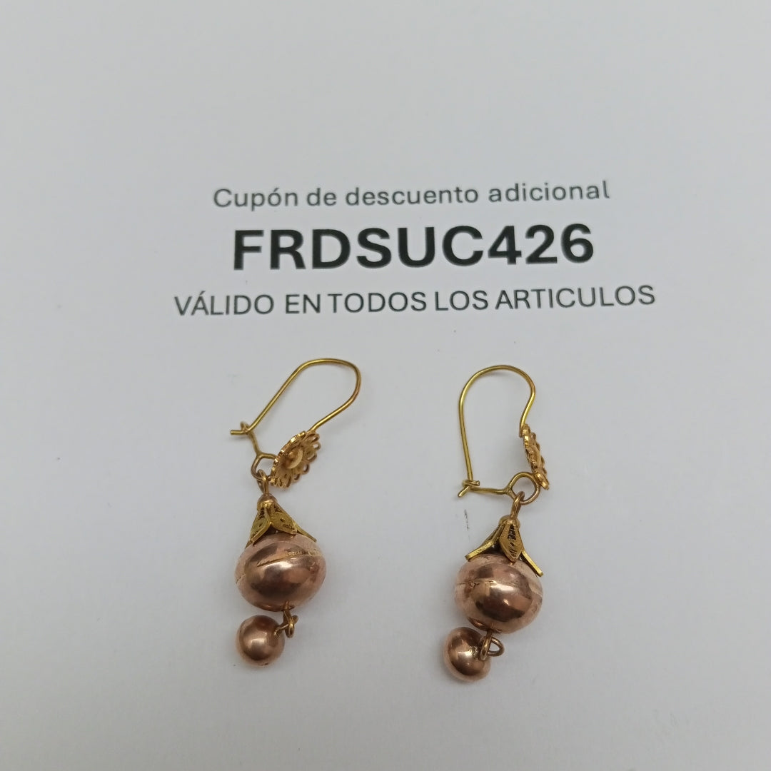 ARETES PAR ORO 8 K 2.4 GRMS (SEMINUEVO)