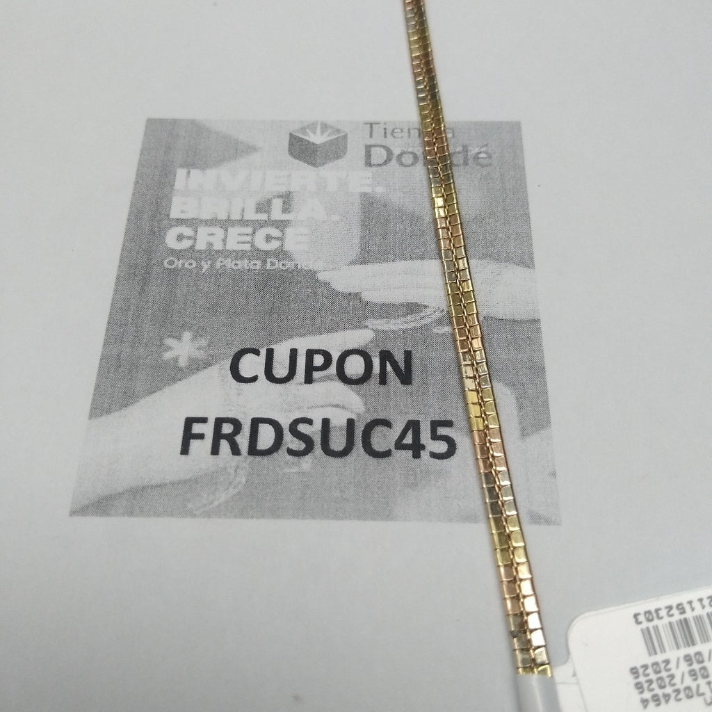 PULSERA ORO COMBINADO 14 K 8,00 GRMS (SEMINUEVO)