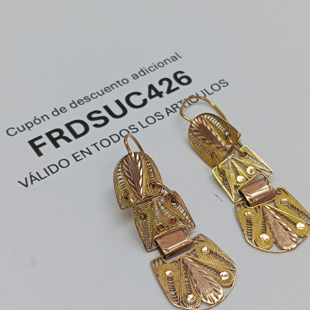 ARETES PAR ORO 8 K 4.9 GRMS (SEMINUEVO)