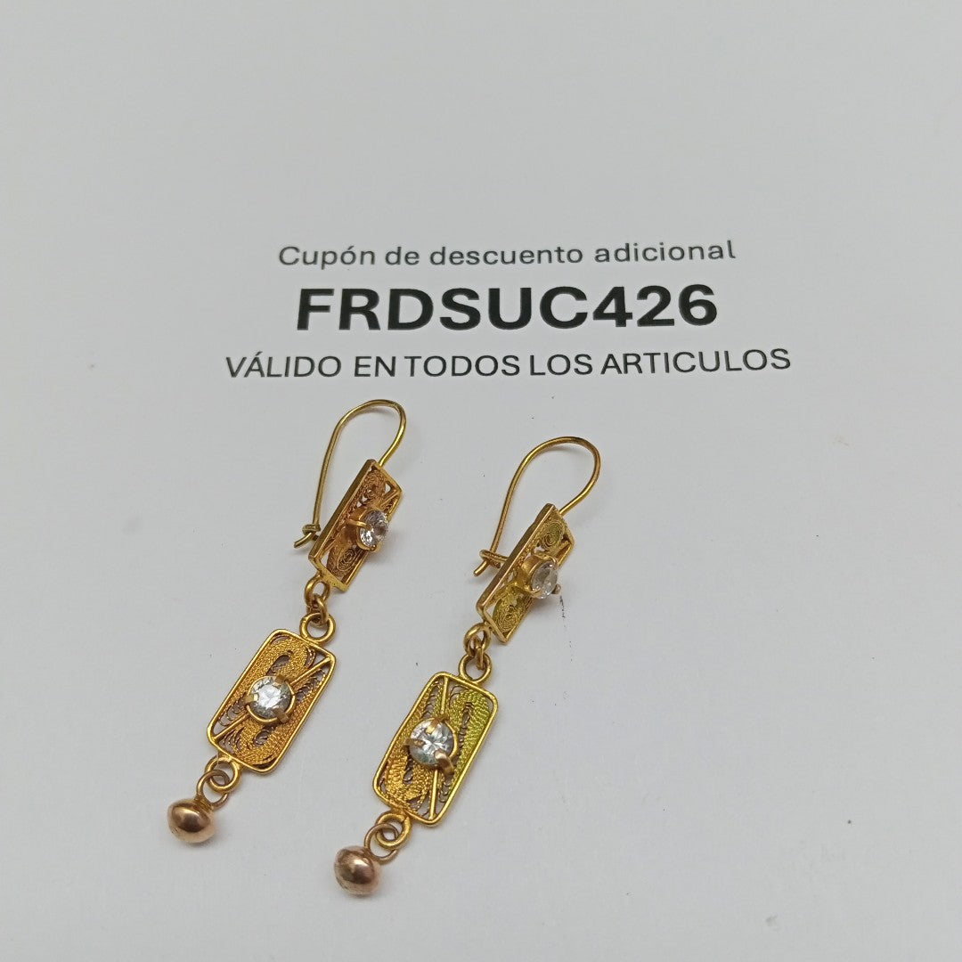 ARETES PAR ORO 8 K 3.4 GRMS (SEMINUEVO)