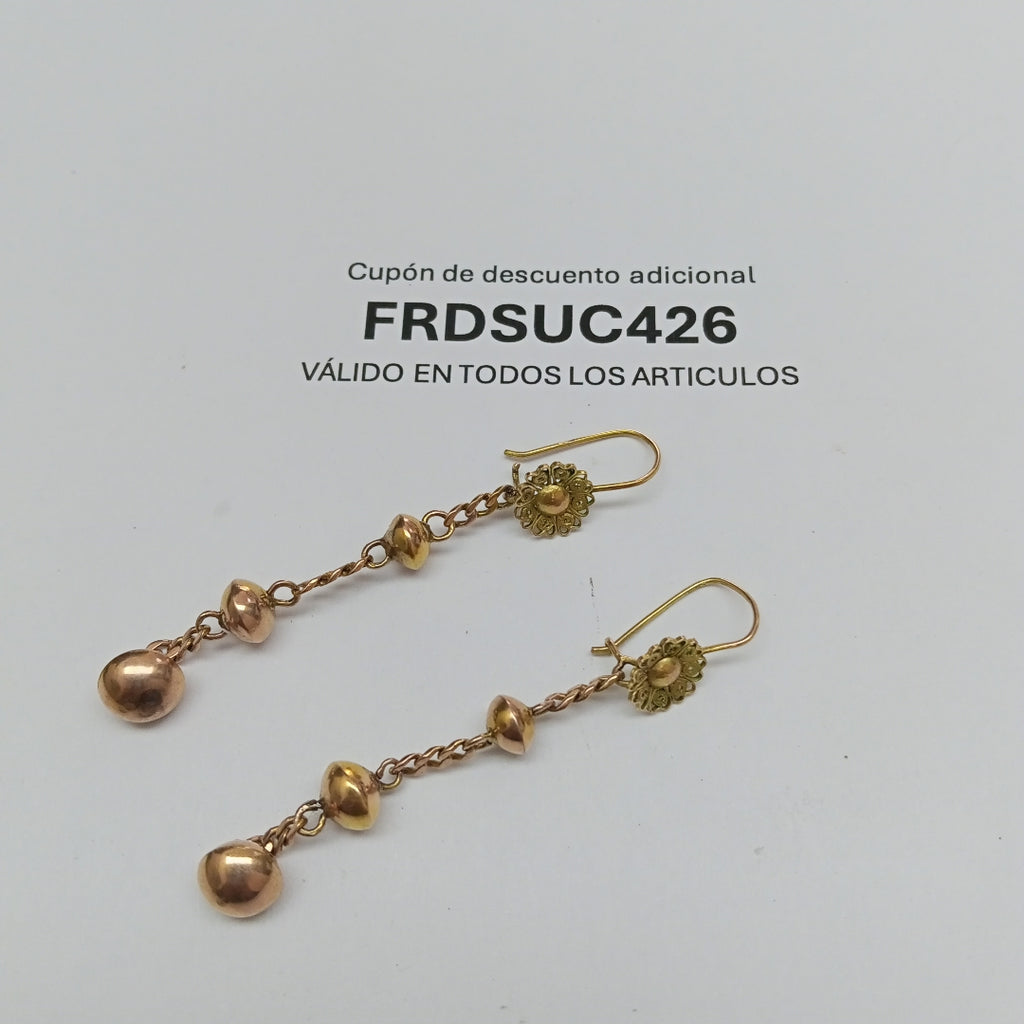 ARETES PAR ORO 8 K 3.8 GRMS (SEMINUEVO)