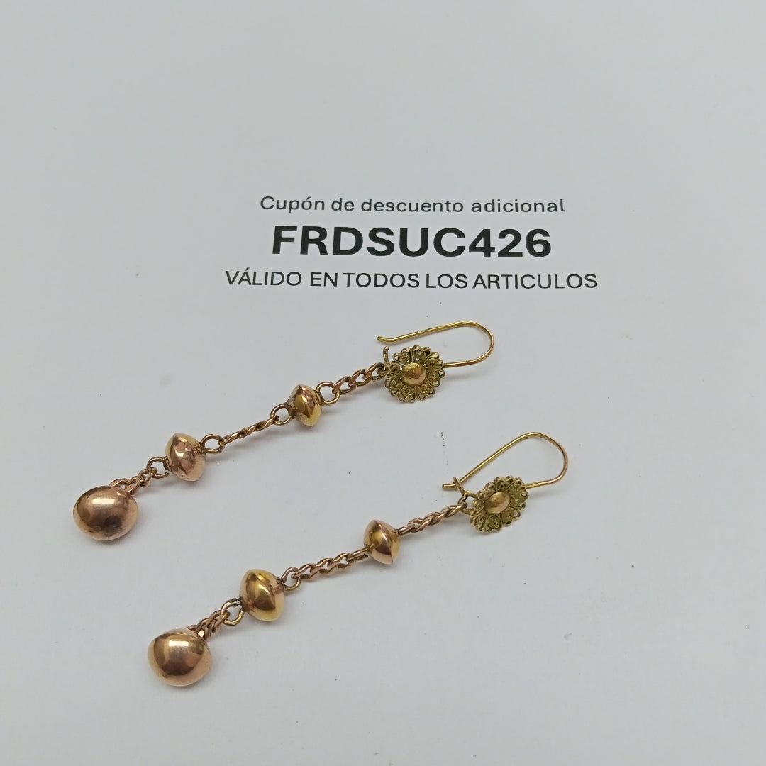 ARETES PAR ORO 8 K 3.8 GRMS (SEMINUEVO)