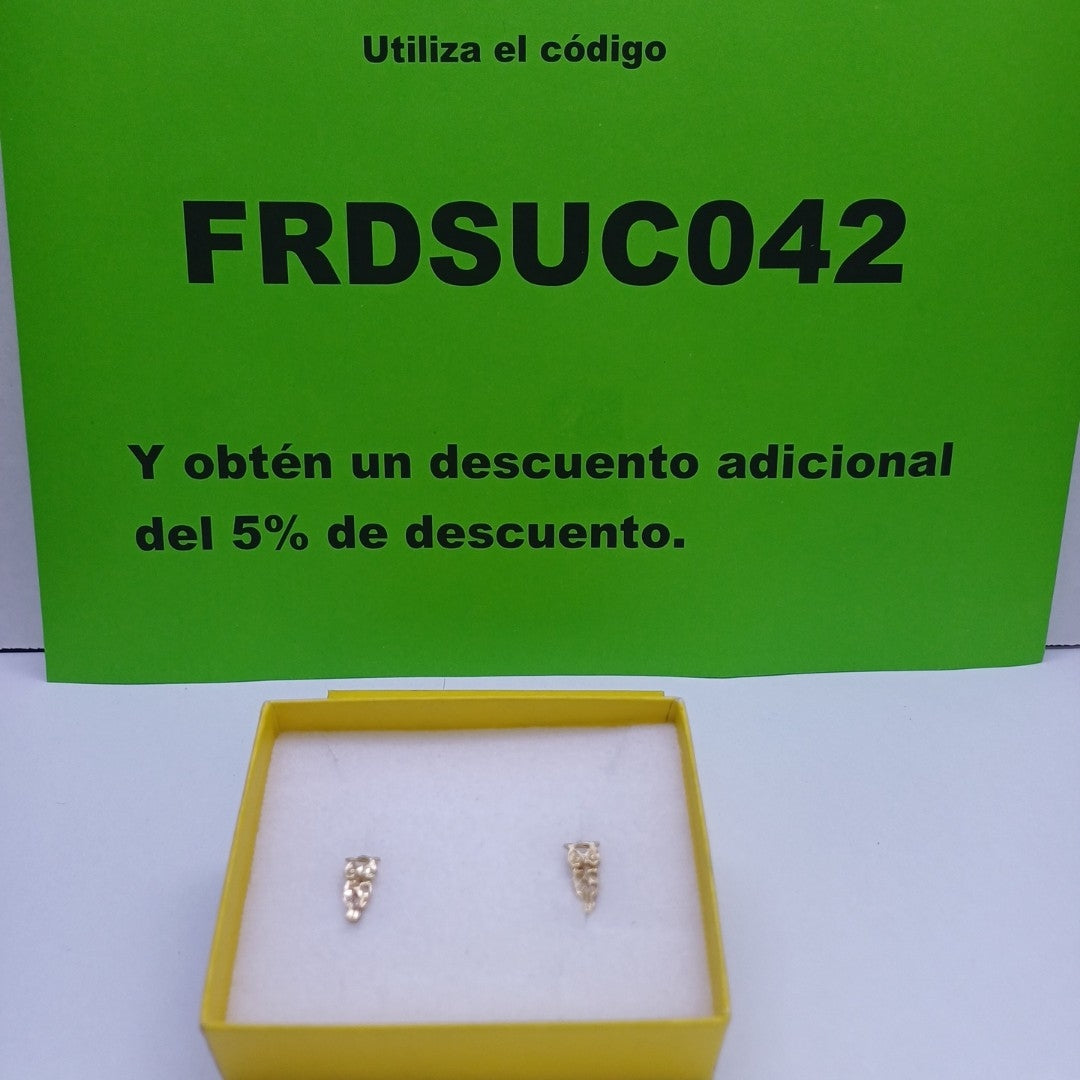 ARETES PAR ORO 14 K 1,00 GRMS (SEMINUEVO)