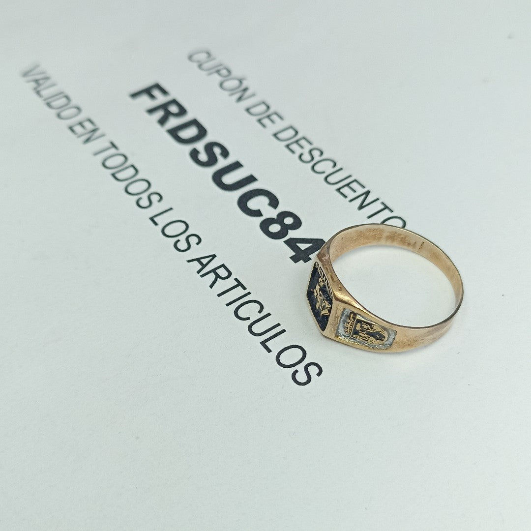 ANILLO DE GRADUACIÓN ORO 8 K 2.6 GRMS (SEMINUEVO)