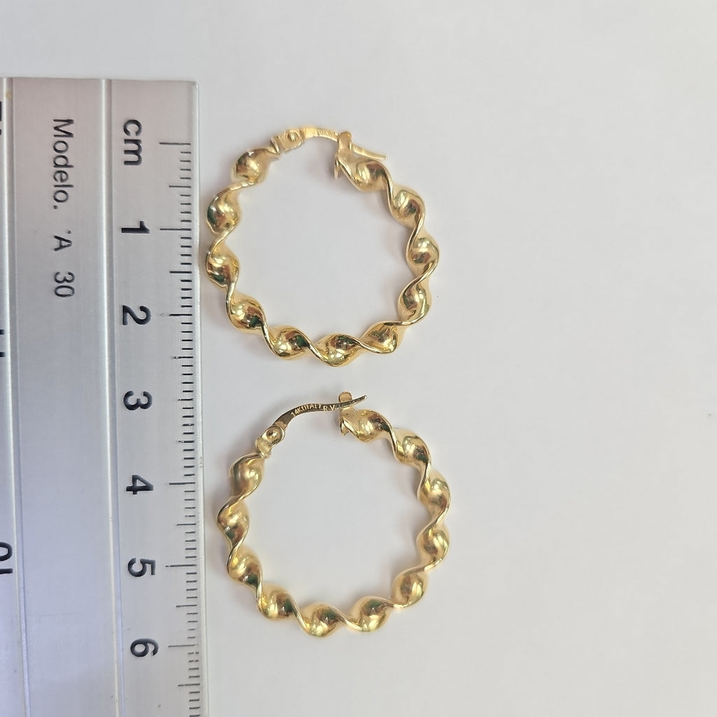 ARRACADAS PAR ORO 14 K 2.2 GRMS (SEMINUEVO)