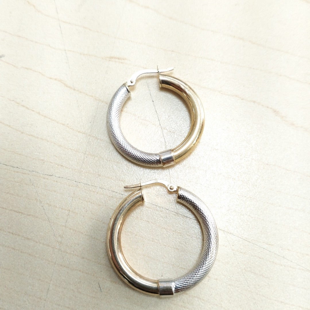 ARRACADAS PAR ORO COMBINADO 10 K 2.8 GRMS (SEMINUEVO)