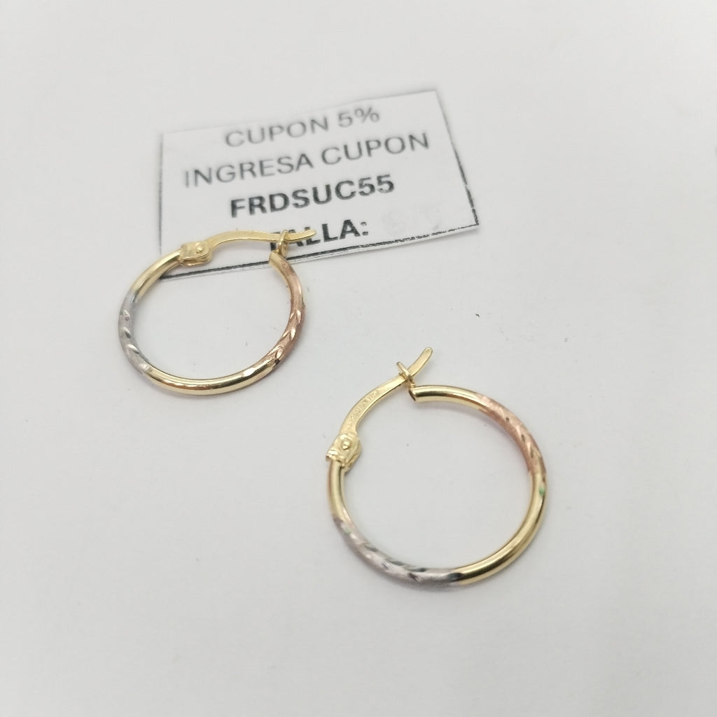 ARRACADAS PAR ORO, RODIADO 10 K 0.8 GRMS (SEMINUEVO)