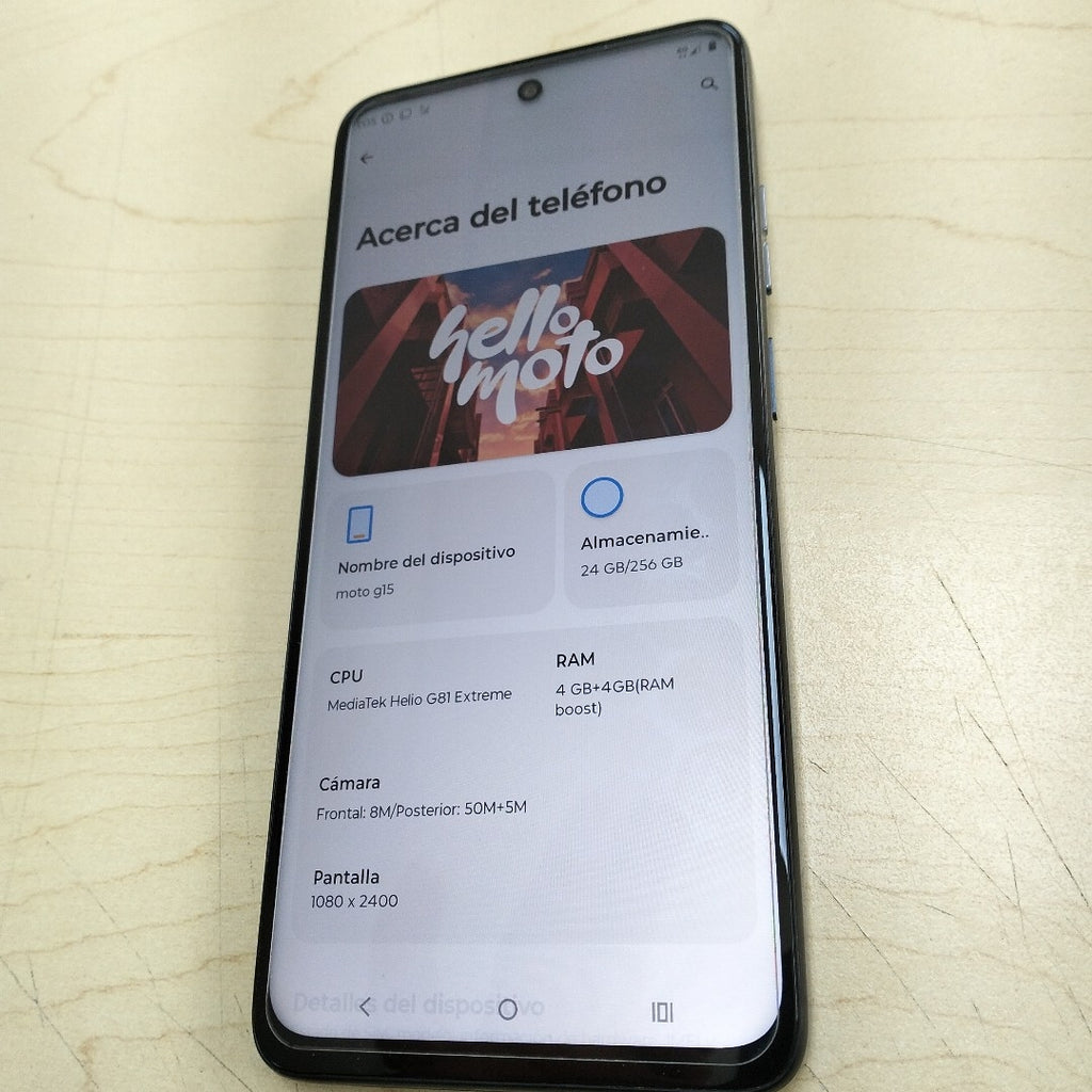 CELULAR MOTOROLA MOTO G15 XT2521-2 (2025) 256 GB 4 GB RAM (SEMINUEVO)