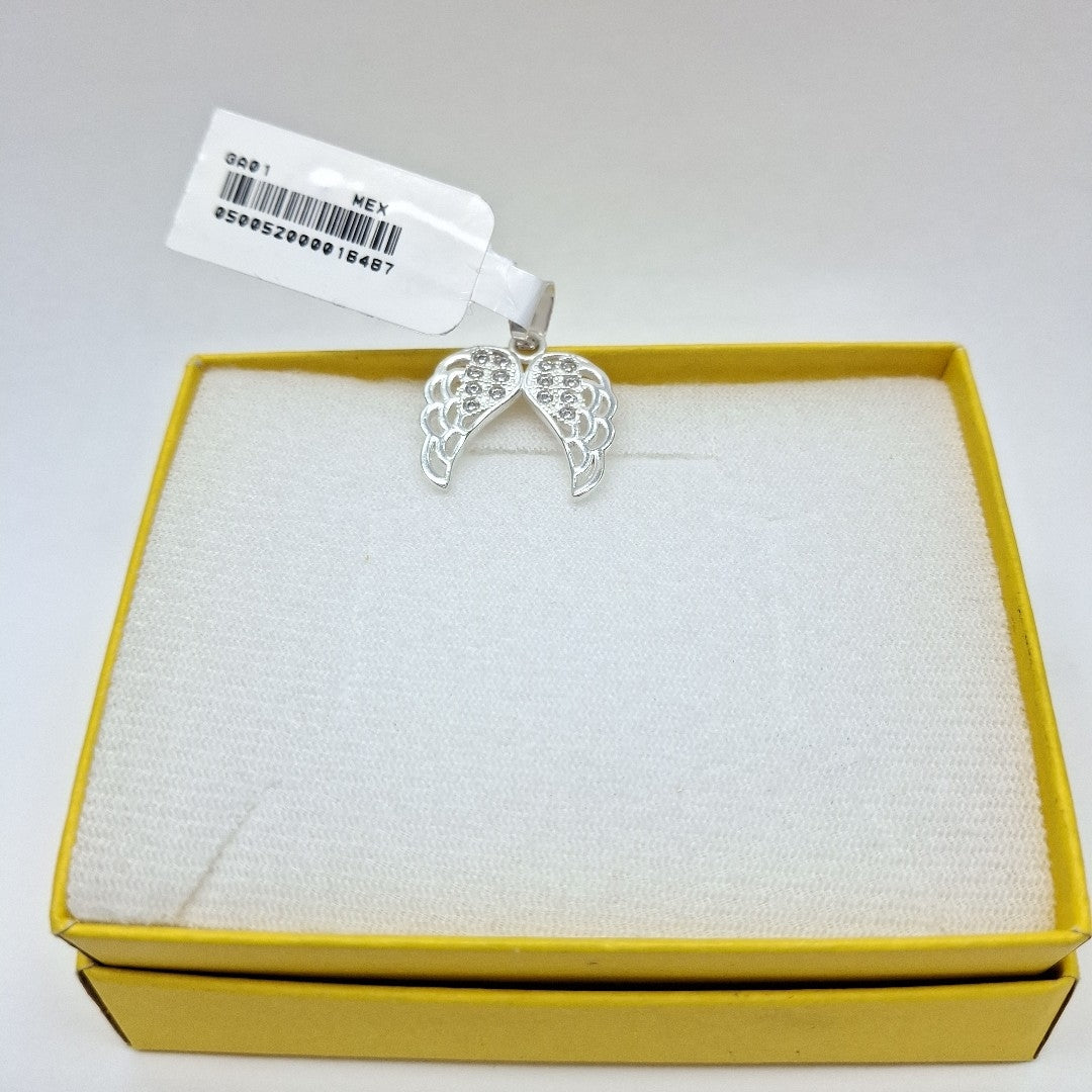 DIJE ALAS C/CIRCONIAS PLATA .925 2.3 GR (NUEVO)