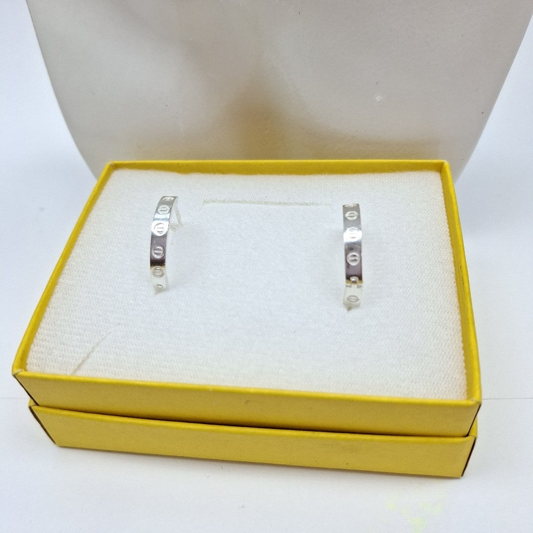 ARETES ARRACADAS FIG TORNILLOS PLATA .925 2.73 GR (NUEVO)
