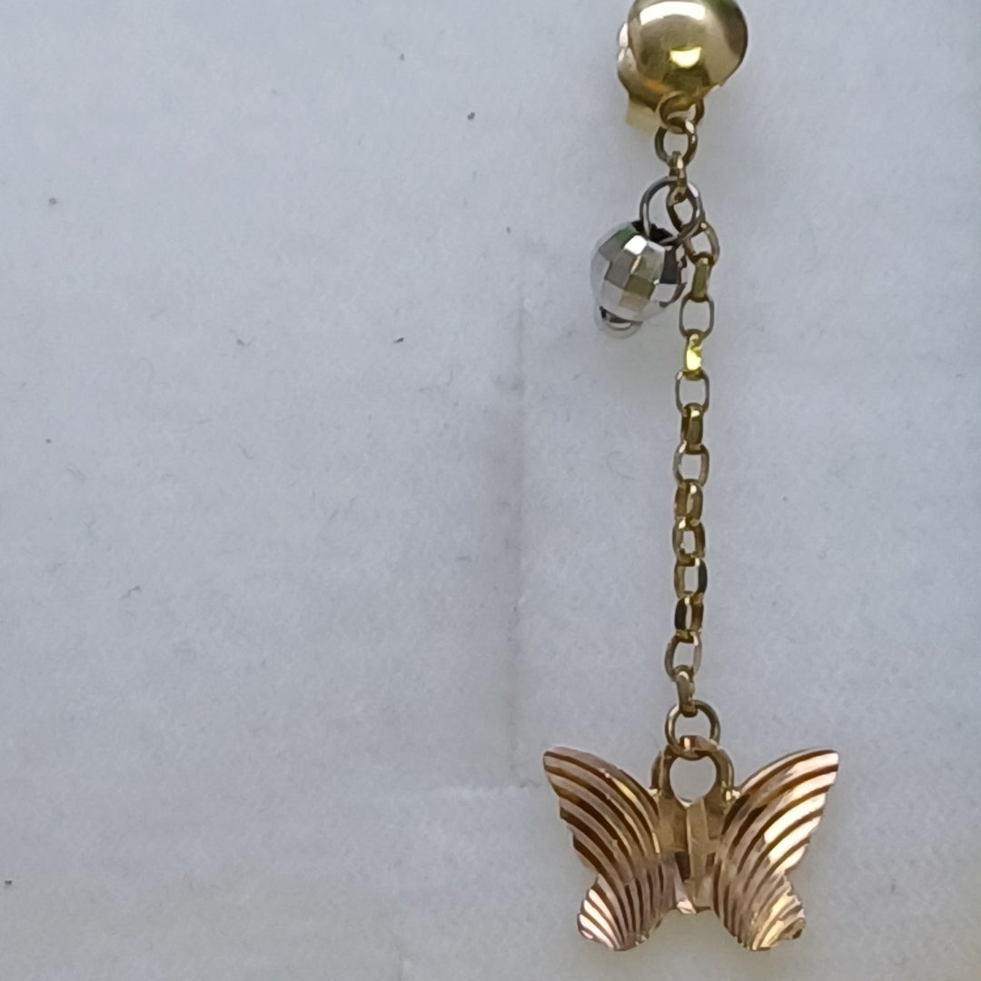 ARETES PAR ORO 14 K 1.8 GRMS (SEMINUEVO)