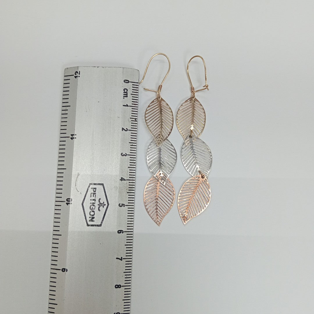 ARETES PAR ORO, ORO COMBINADO 10 K 2.2 GRMS (SEMINUEVO)