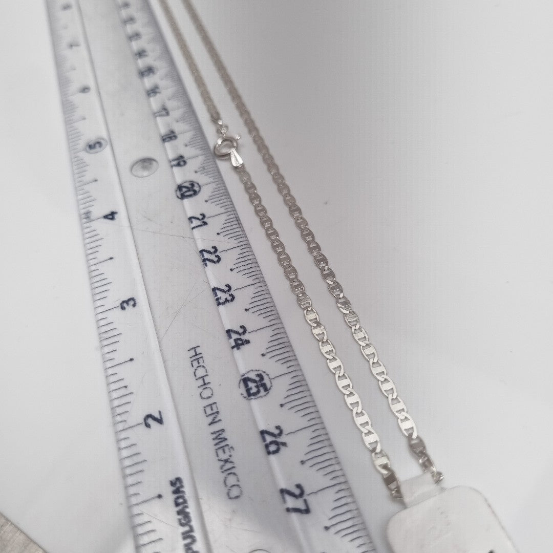 CADENA TEJIDO ESPEJO PLATA .925 55 CM 3.8 GR (NUEVO)