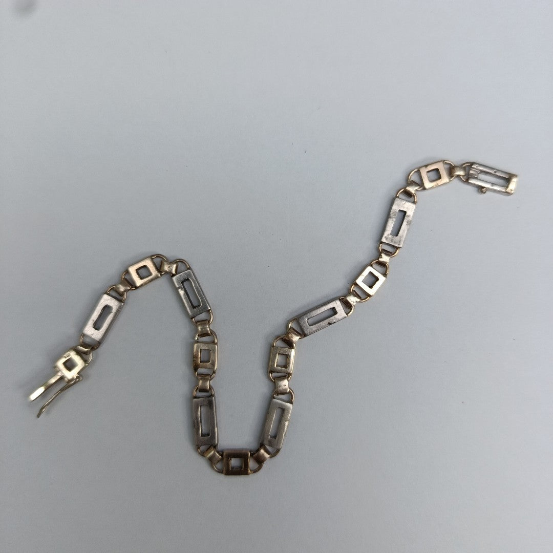 PULSERA ORO COMBINADO 10 K 13.9 GRMS (SEMINUEVO)