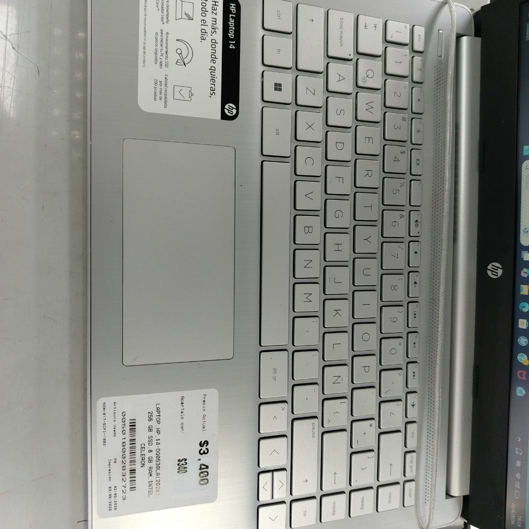 LAPTOP HP 14-DQ0530LA(2024) 256 GB SSD 8 GB RAM (SEMINUEVO)