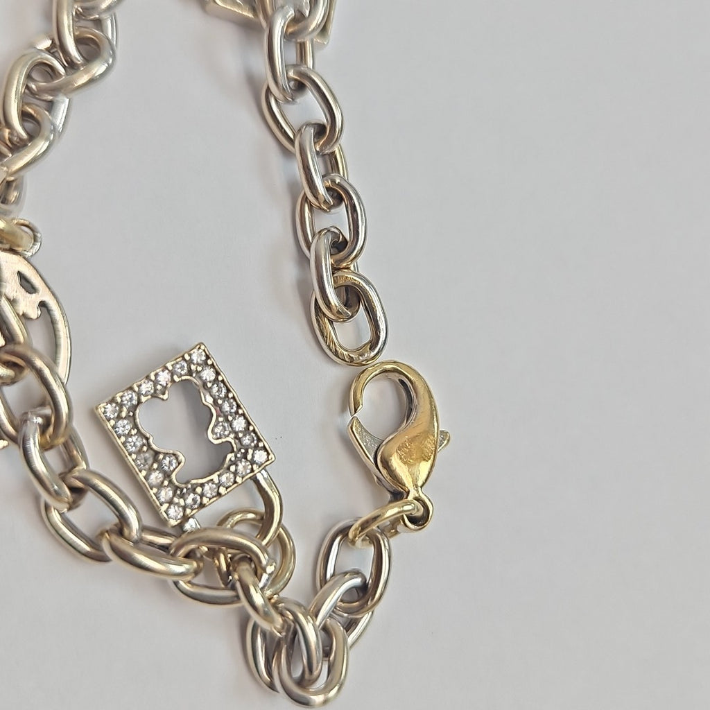 PULSERA ORO BLANCO 14 K 11.7 GRMS (SEMINUEVO)