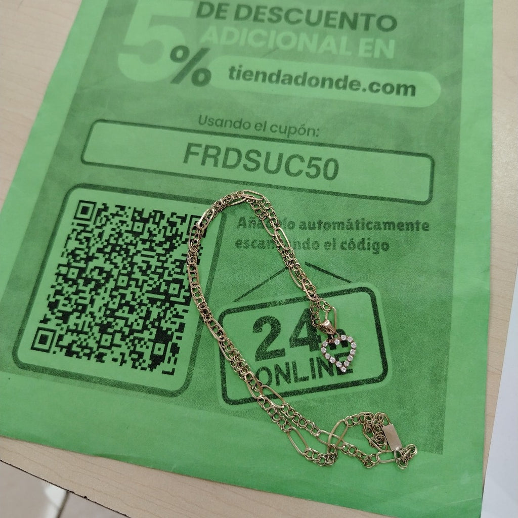 CADENA, DIJE ORO 10 K 5.5 GRMS (SEMINUEVO)