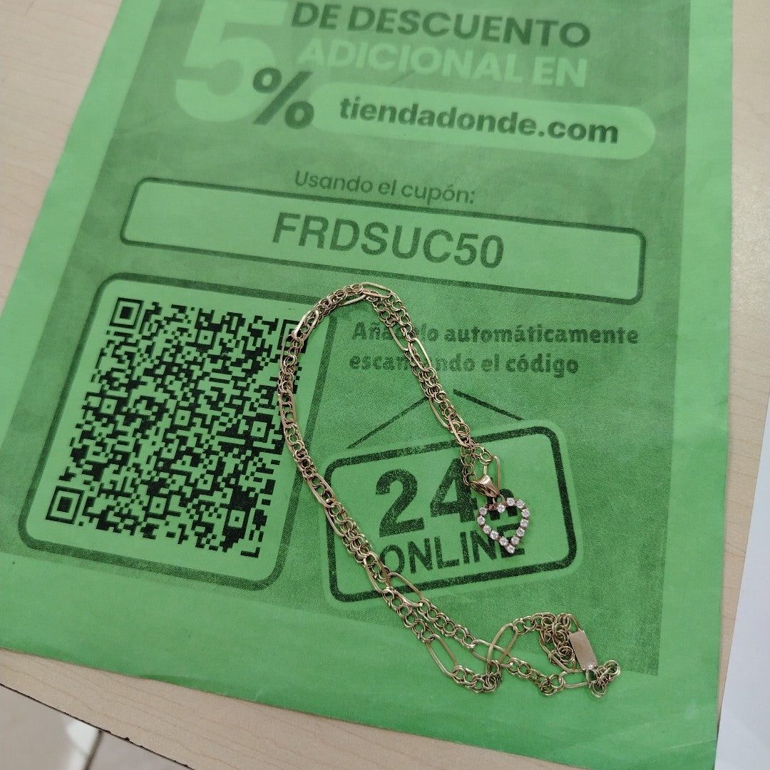 CADENA, DIJE ORO 10 K 5.5 GRMS (SEMINUEVO)