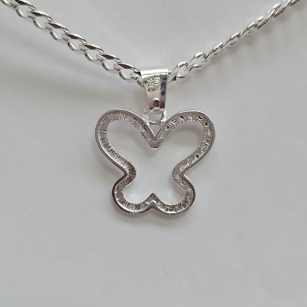 DIJE MARIPOSA C/CIRCONIAS PLATA .925 2.4 GR (NUEVO)