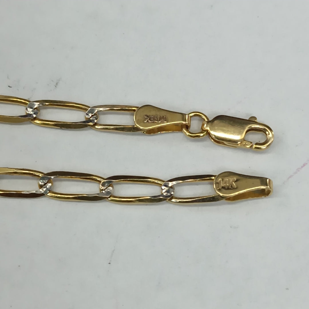 PULSERA TEJIDO ESLABONES 3.9G 18 CM 14K (NUEVO)