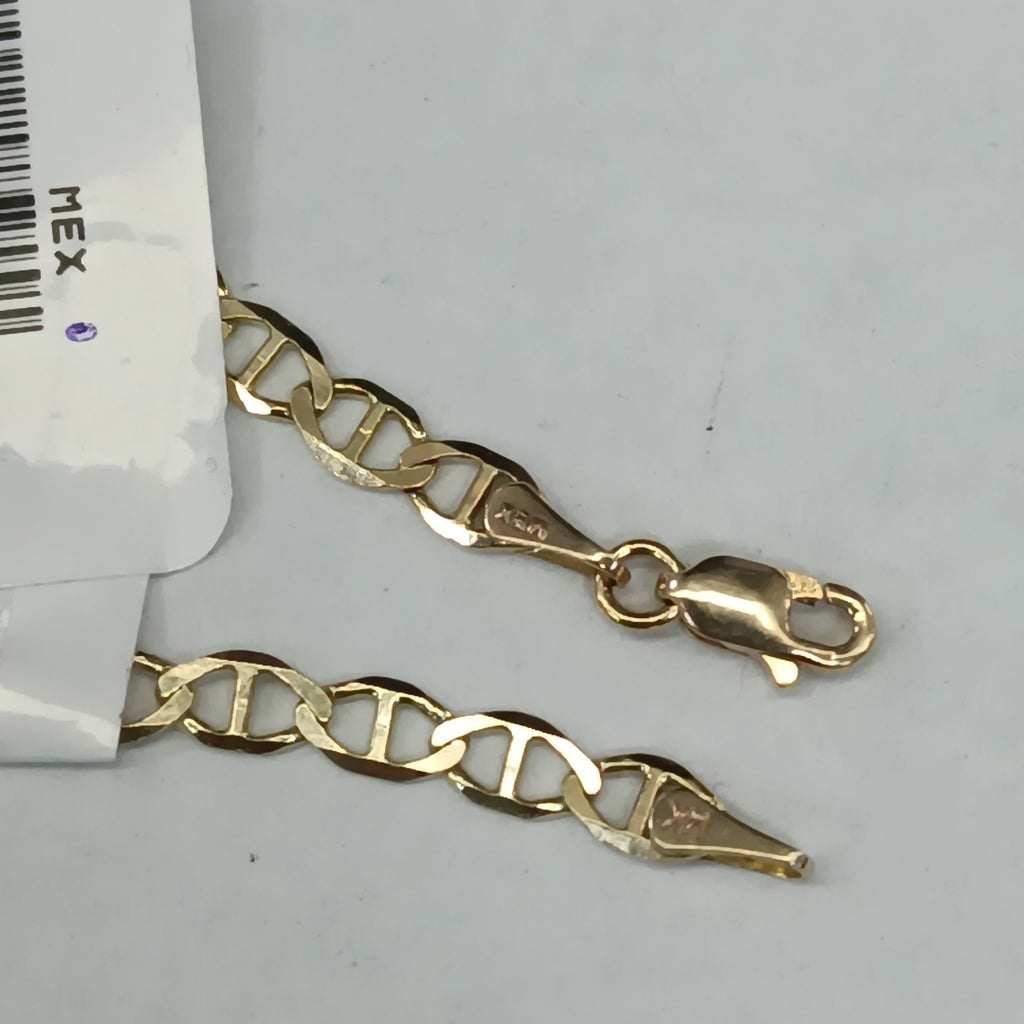 PULSERAS TEJIDO MARINERA ORO 14K 21 CM 3.2 GR (NUEVO)
