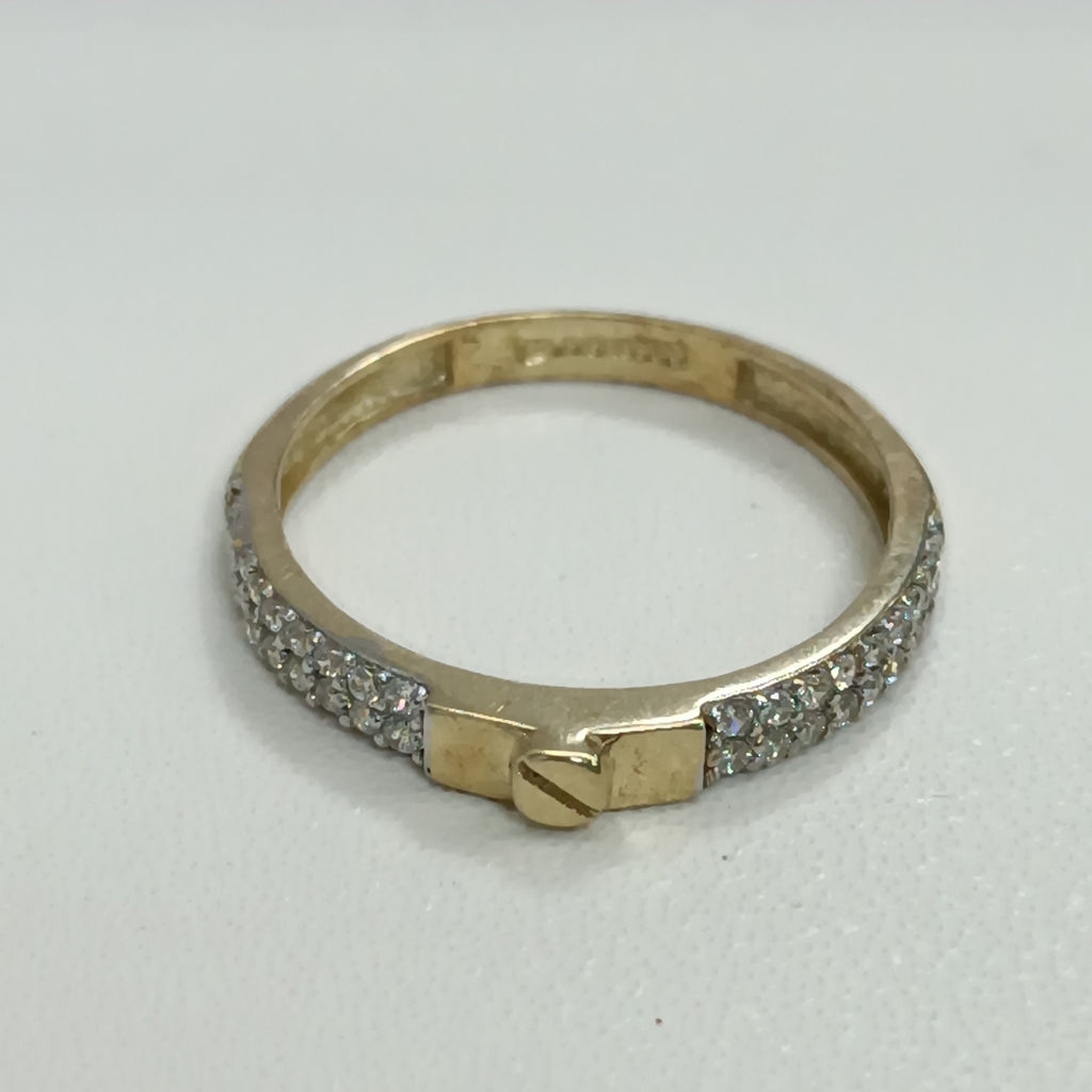 ANILLOS C/CIRCONIA ORO 10K TALLA 7 1.5 GR (NUEVO)