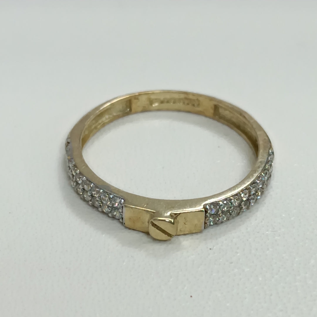 ANILLOS C/CIRCONIA ORO 10K TALLA 7 1.5 GR (NUEVO)