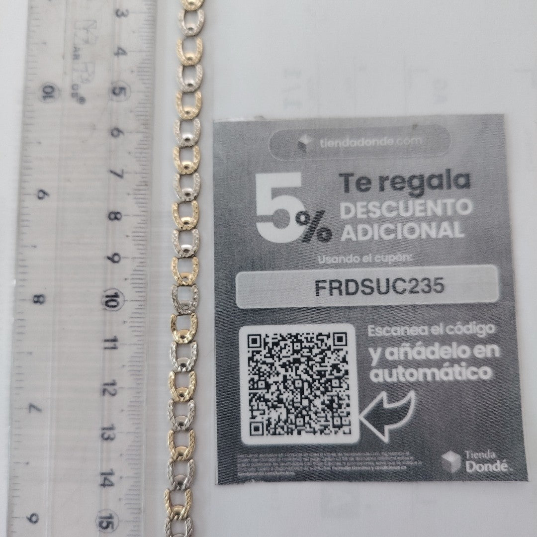 PULSERA ORO, ORO COMBINADO 14 K 5.4 GRMS (SEMINUEVO)