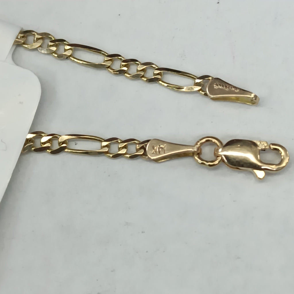 PULSERAS TEJIDO 3X1 ORO 14K 18 CM 1.9 GR (NUEVO)