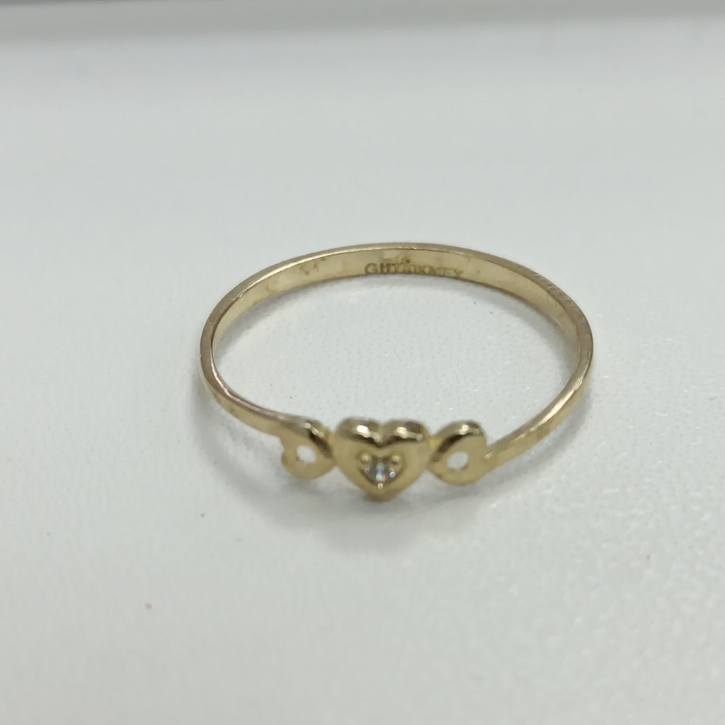 ANILLOS FIG CORAZON ORO 10K TALLA 8 0.9 GR (NUEVO)