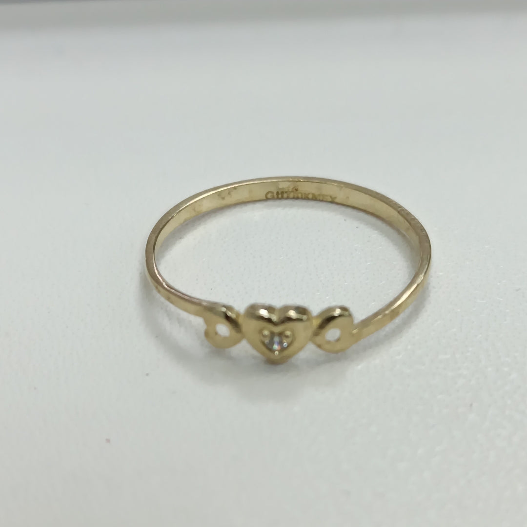 ANILLOS FIG CORAZON ORO 10K TALLA 8 0.9 GR (NUEVO)