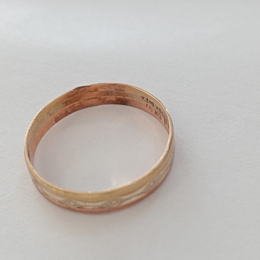 ANILLO ORO COMBINADO 8 K 1.1 GRMS (SEMINUEVO)