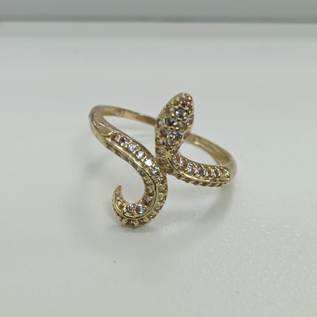 ANILLOS SERPIENTE ORO 10K TALLA 8 1.8 GR (NUEVO)