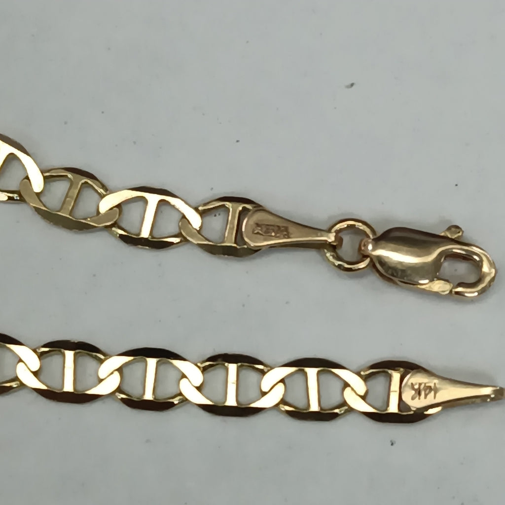 PULSERAS TEJIDO MARINERA ORO 14K 18 CM 2.8 GR (NUEVO)