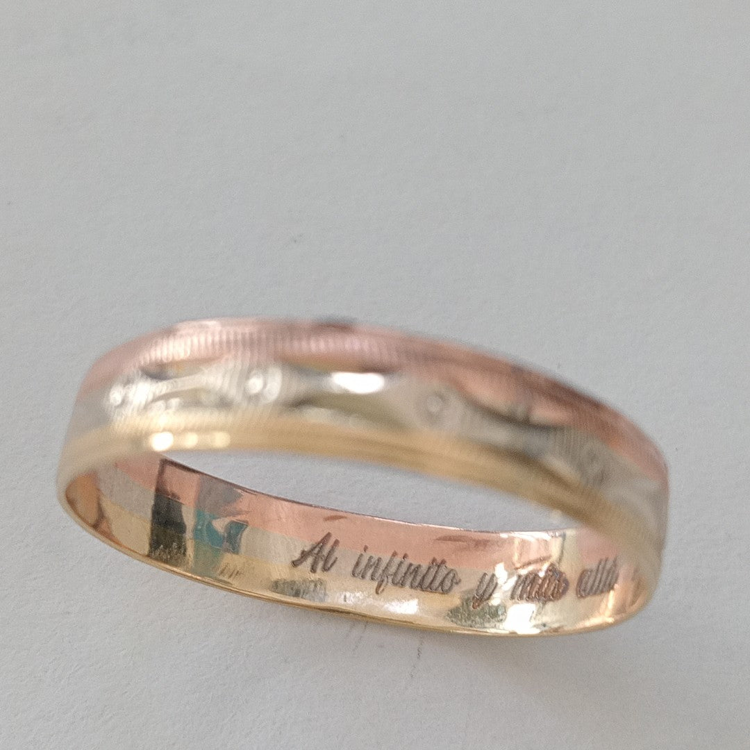 ANILLO ORO COMBINADO 8 K 1.1 GRMS (SEMINUEVO)