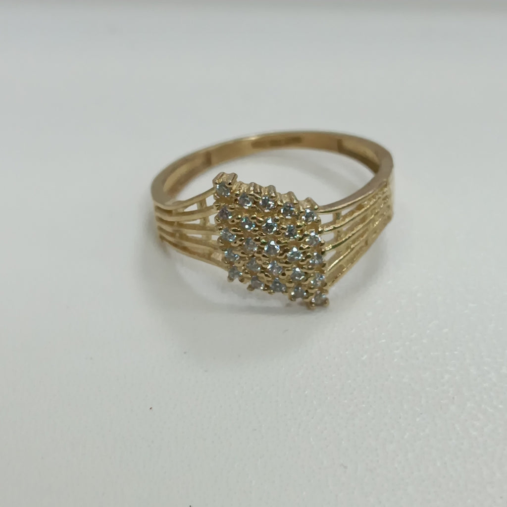 ANILLOS C/CIRCONIA ORO 10K TALLA 8 2.2 GR (NUEVO)
