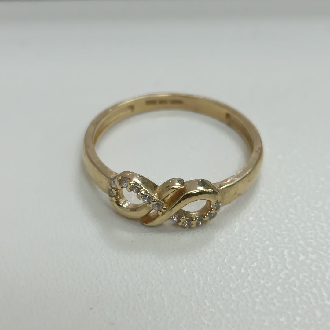 ANILLOS INFINITO ORO 10K TALLA 8 1.7 GR (NUEVO)