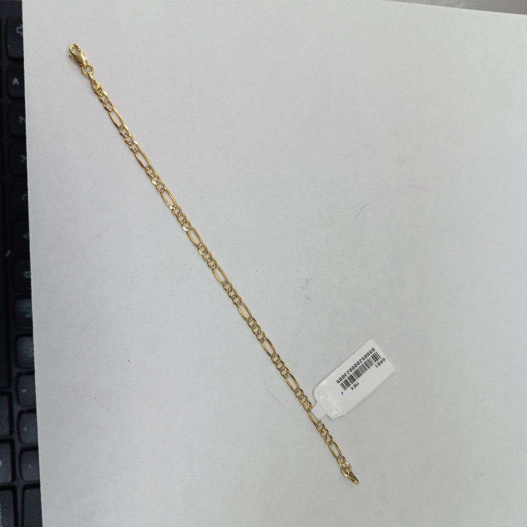 PULSERAS TEJIDO 3X1 ORO 14K 18 CM 3 GR (NUEVO)