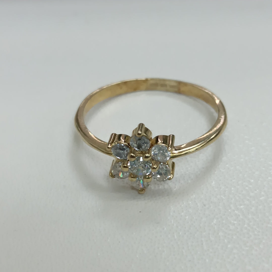 ANILLOS C/CIRCONIA ORO 10K TALLA 8 1.9 GR (NUEVO)